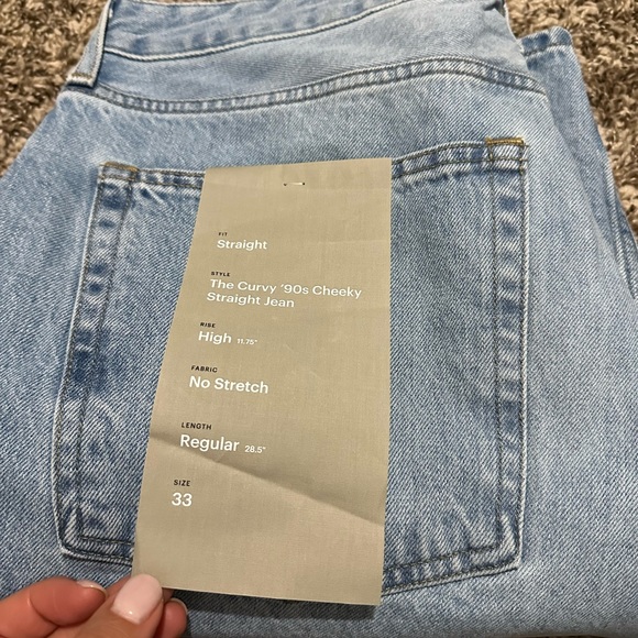 NWT Everlane The Curby ‘90s Cheeky Straight Jeans Sz 33 - Picture 9 of 9